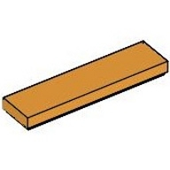 Lego destička 1x4 hladká, středně oranžová (4163630)